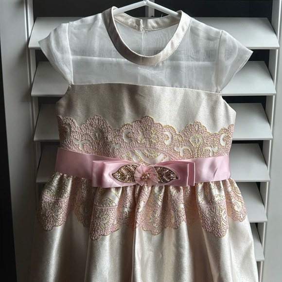 Bonnie Jean ivory cap sleeved dress 6X - Picture 1 of 6